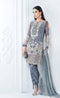 Gul Ahmed Luxury Festive Eid Collection - Grey 3 Pc Premium Embroidered Chiffon FE-18