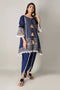 Khaadi Spring Collection 2021 – 2PC Suit · Printed Kameez Pants · J21116 Blue