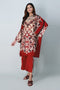 Khaadi Spring Collection 2021 – 2PC Suit · Printed Kameez Pants · J21209 Red