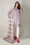 Khaadi Spring Collection 2021 – 2PC Suit · Printed Kameez Dupatta · L21104 Purple