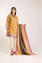 Khaadi Winter Vibe Collection 2019 – LKA19504 Yellow 3Pc