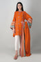 Khaadi Spring Collection 2021 – 2PC Suit · Embroidered Kameez Dupatta · M21106 Orange