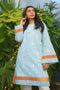 AlKaram MAK Spring/Summer 2020 – One Piece Embroidered Cambric Shirt - MAK-D-002-20-Blue