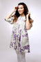 AlKaram MAK Spring/Summer Volume 2 – 1 Piece Printed Cotton Satin Shirt - MAK-F-001-19-2-Purple
