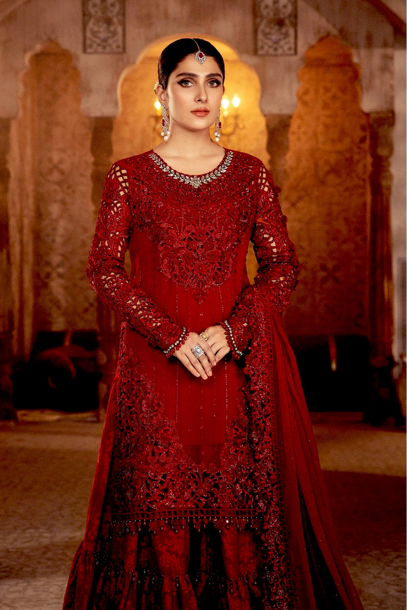 maria b red dress Fayruz Maria.B. Designs (AE)