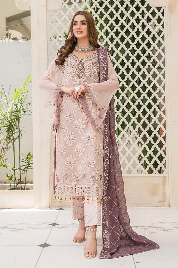 Maryam's Luxury Embroidered Vol-20 – D-06 Mauve Lilac