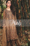 Motifz Embroidered Crinkle Chiffon Collection '16 – Coffee 1258