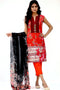 AlKaram Spring/Summer - 3 Piece Printed Embroidered – SS-09 Red