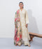 Zellbury Intermix Collection – Embroidered Shirt Shalwar Dupatta - Beige - Cambric Suit-0648 - WUC23E30648
