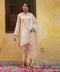 Zellbury Luxury – Embroidered Shirt Shalwar Dupatta - Vanilla Beige - Zari Jacquard Suit - ZW-019