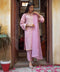 Zellbury Luxury – Embroidered Shirt Shalwar Dupatta - Maverick Pink - Zari Jacquard Suit - ZW-020