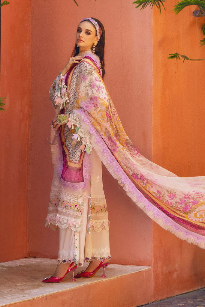 Neroli By Annus Abrar Embroidered Lawn Unstitched Suit 3 Piece ABR24NL AA-NLL24-07 - Luxury Summer Collection