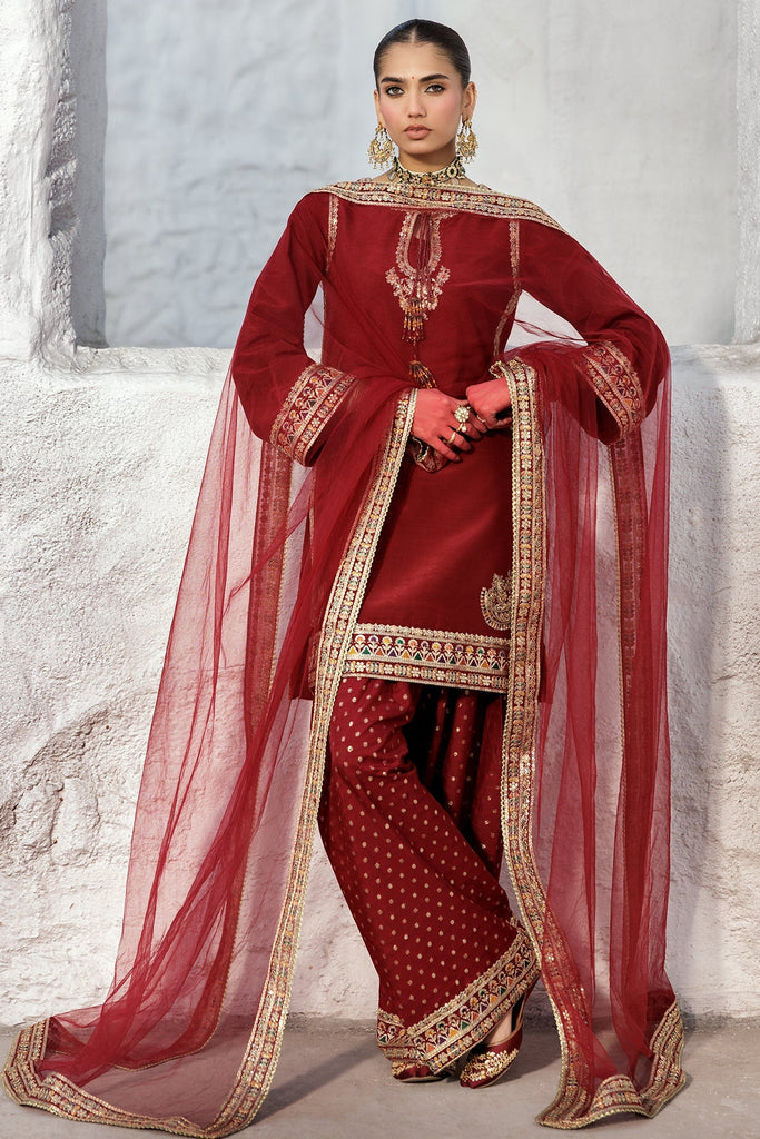 Charizma Mi Amor Pret/Stitched – Embroidered Raw-Silk Suit CMA-5-019