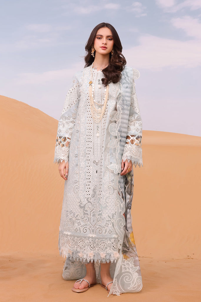 Q Line by Qalamkar Unstitched Chikankari Embroidered Lawn 3 Piece Suit QLK26UQL RP-05 RAHA - Summer Collection main image 1
