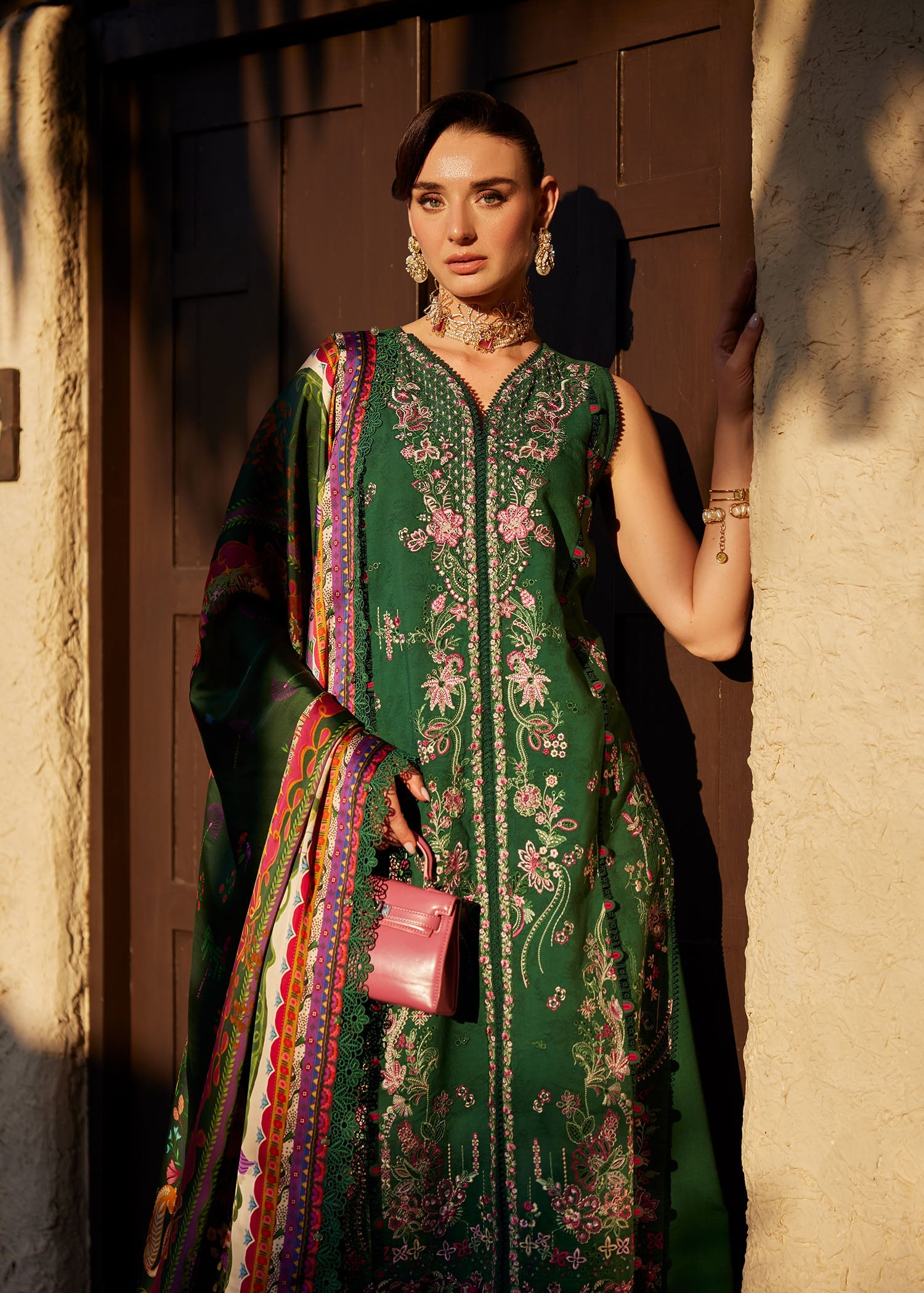 Kanwal Malik Serena Emerald Green Pakistani Lawn Suit | Embroidered Festive Mehndi Dress YourLibaas Kanwal Malik Serena Emerald Green Pakistani Lawn Suit | Embroidered Festive Mehndi Dress YourLibaas