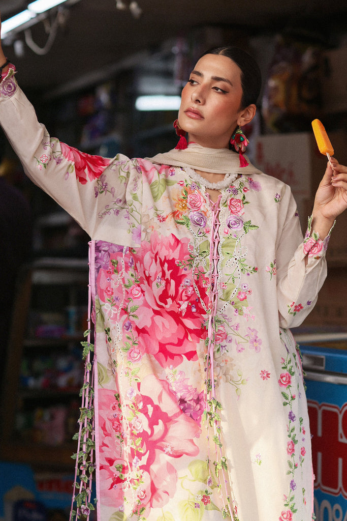 Zaha Festive Luxury Lawn – Pink Mink Frolic (Z-05)