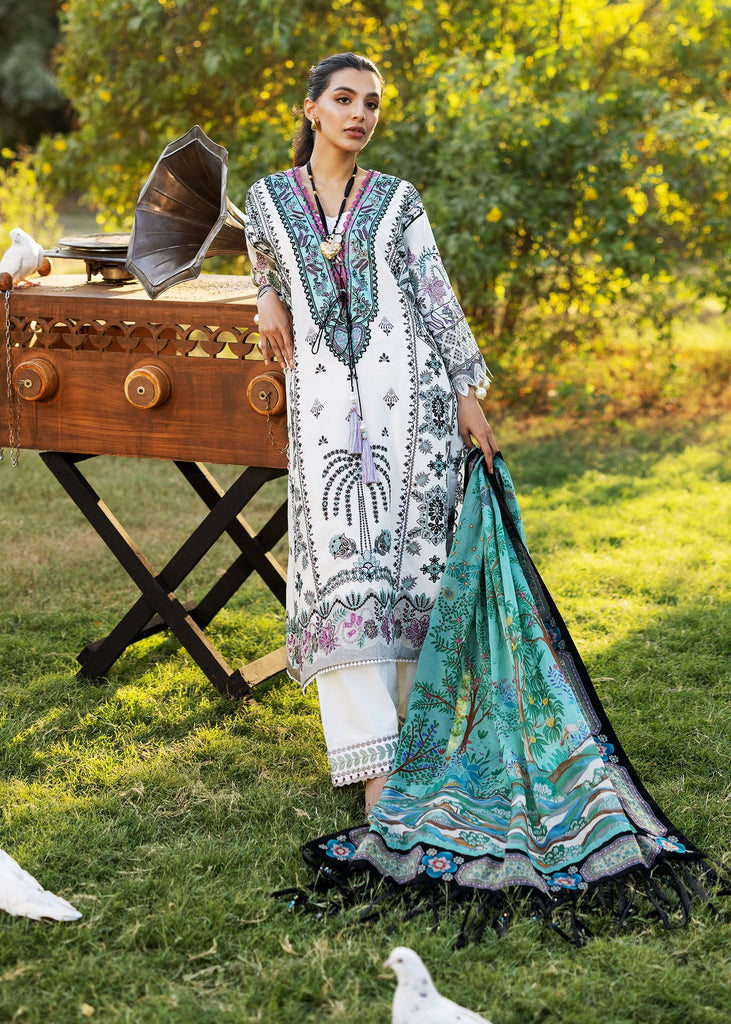 Sadaf Fawad Khan Siraa Luxury Lawn – PALM ISLAND - B