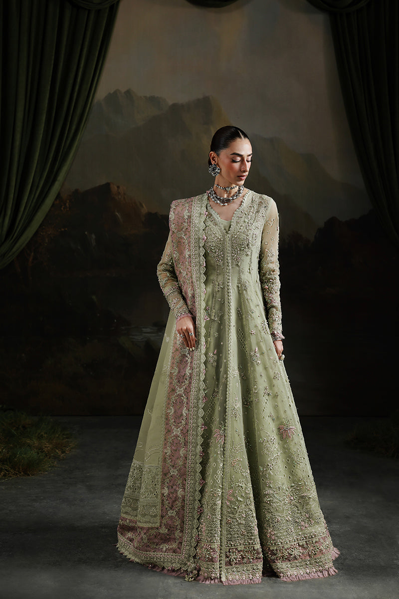 Qalamkar Green Pakistani Dress MF-02 | Luxury Organza Suit for Wedding & Mehndi YourLibaas Qalamkar Green Pakistani Dress MF-02 | Luxury Organza Suit for Wedding & Mehndi YourLibaas