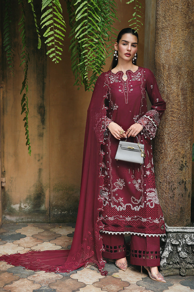 Qalamkar Qline Lawn – RP-12 GARNET