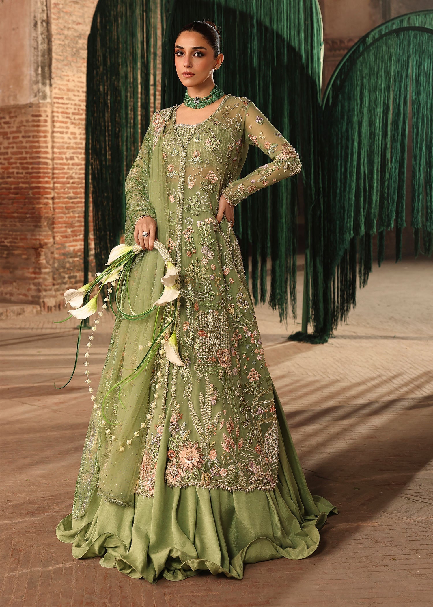 maya ali green dress Maya Ali dazzles in green and gold