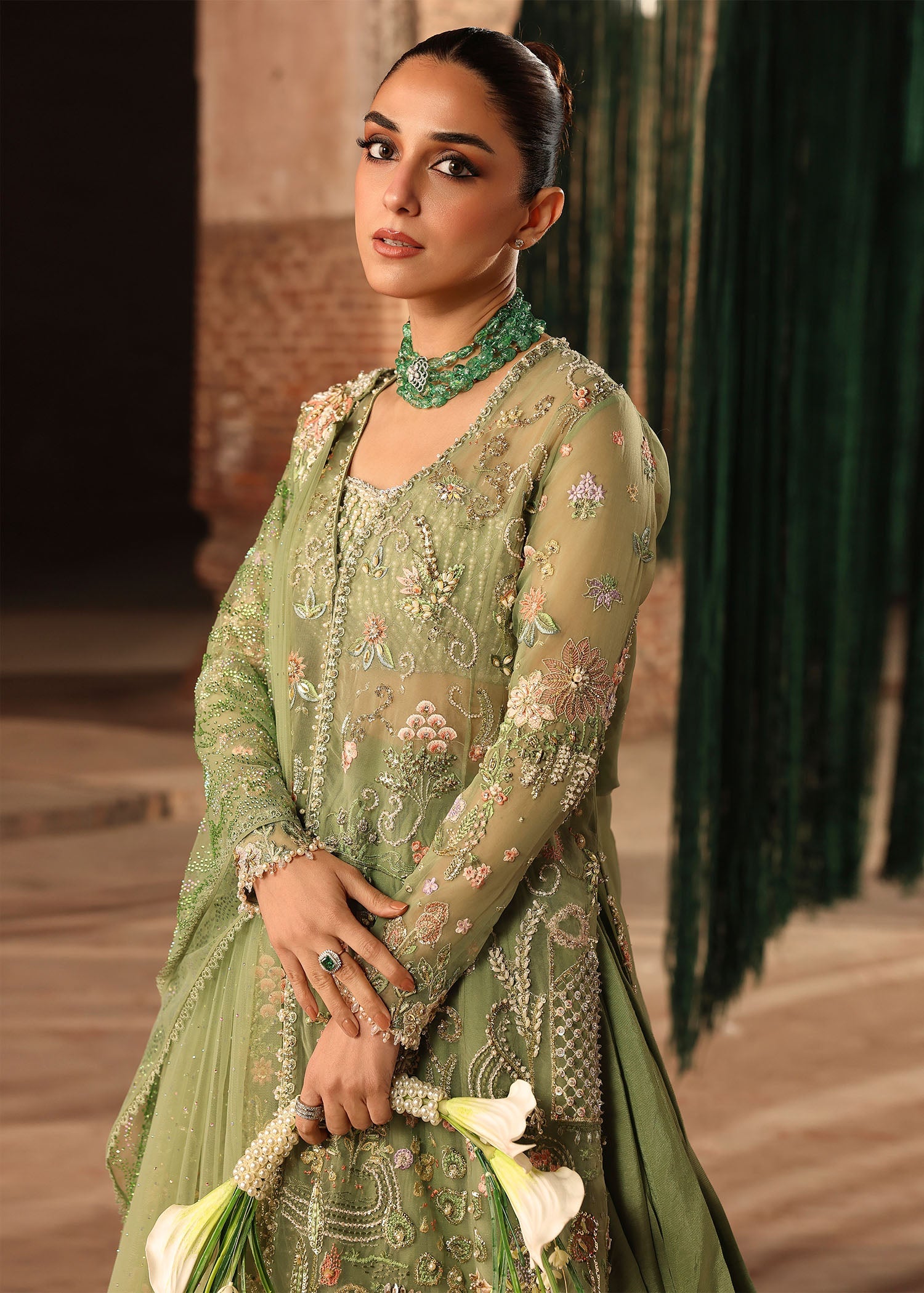 Maya Ali Mint Green Net Pakistani Suit - Luxury Wedding Formal Dress YourLibaas Maya Ali Mint Green Net Pakistani Suit - Luxury Wedding Formal Dress YourLibaas