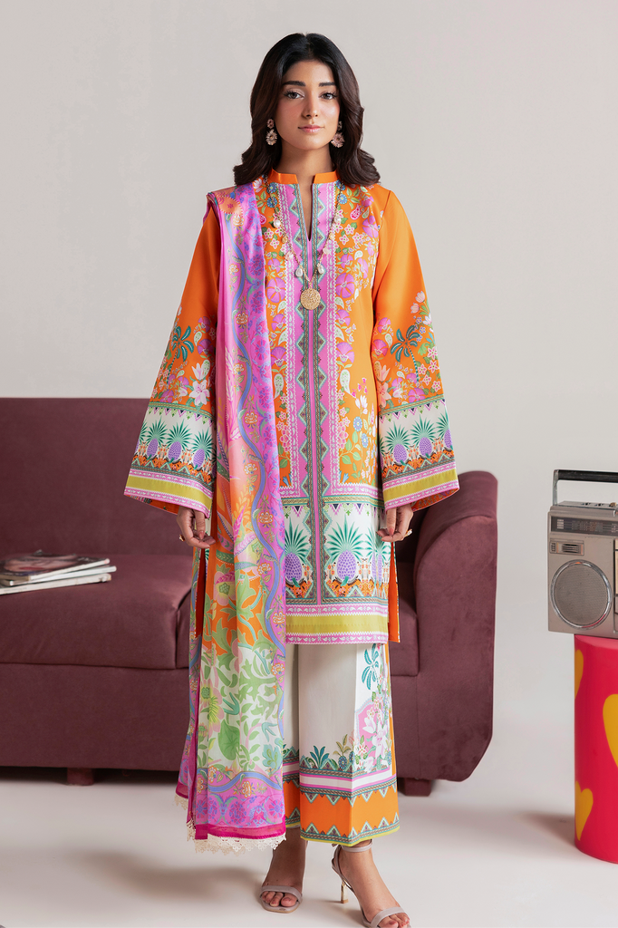 RajBari Amal Summer Prints 3Pc Lawn Suit – D-08