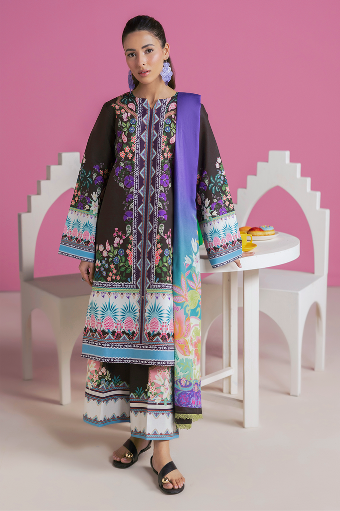 RajBari Amal Summer Prints 3Pc Lawn Suit – D-13