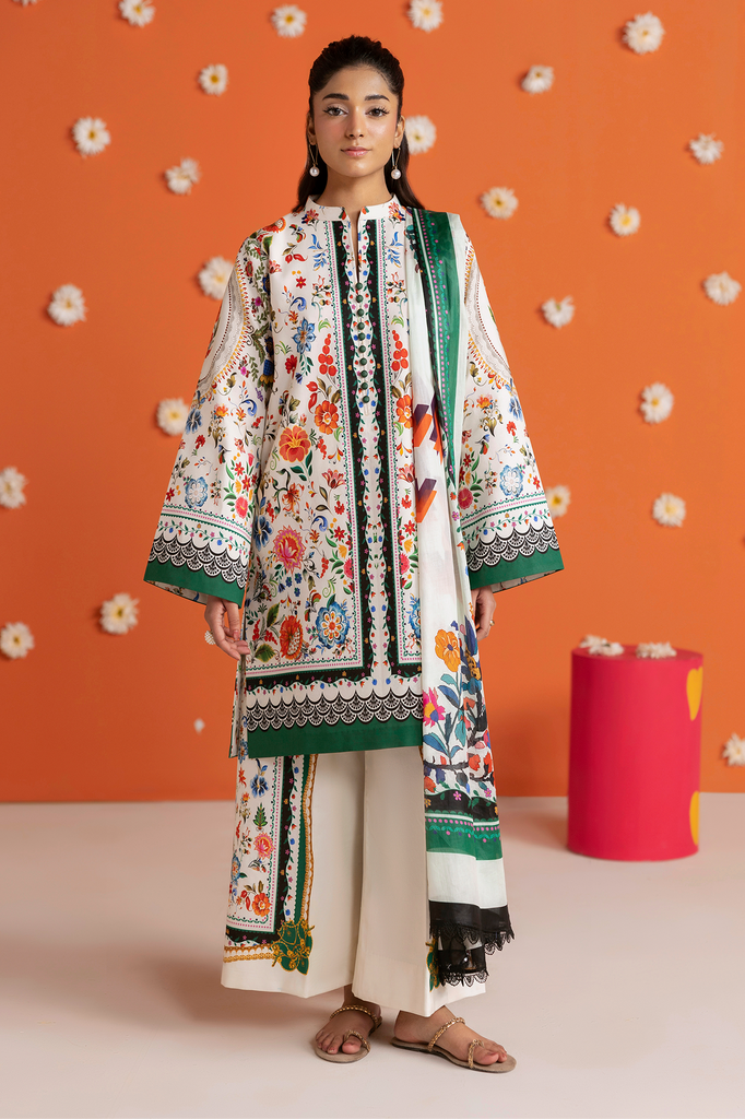 RajBari Amal Summer Prints 3Pc Lawn Suit – D-14