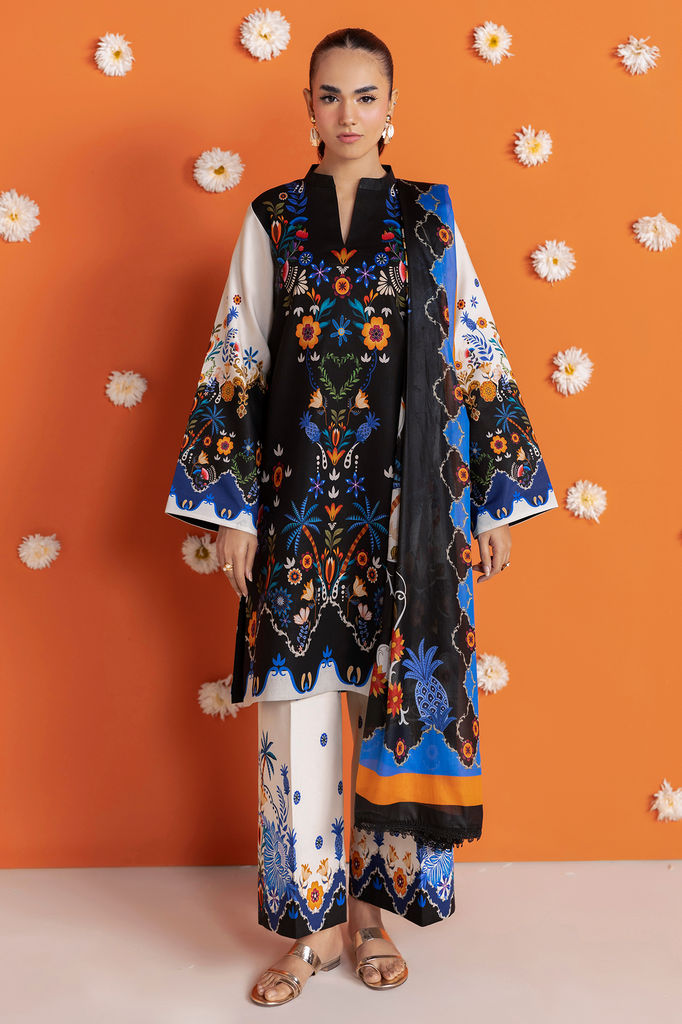 RajBari Amal Summer Prints 3Pc Lawn Suit – D-09