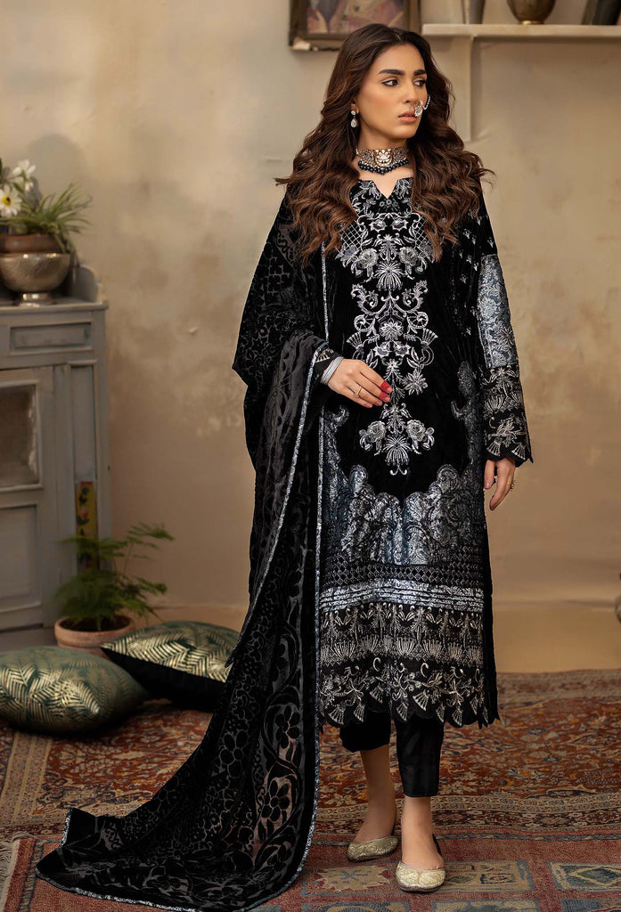 Adan's Libas Velvet Plachi Winter with Shawl – 02