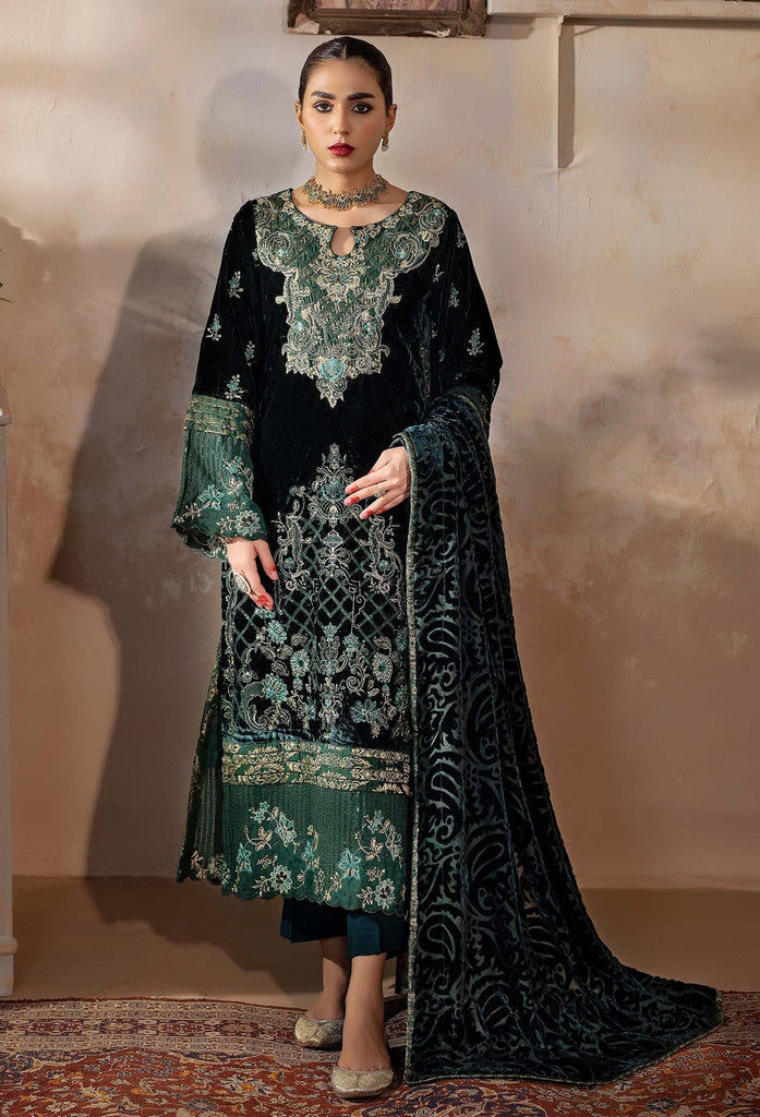 Adan's Libas Velvet Plachi Winter with Shawl – 05