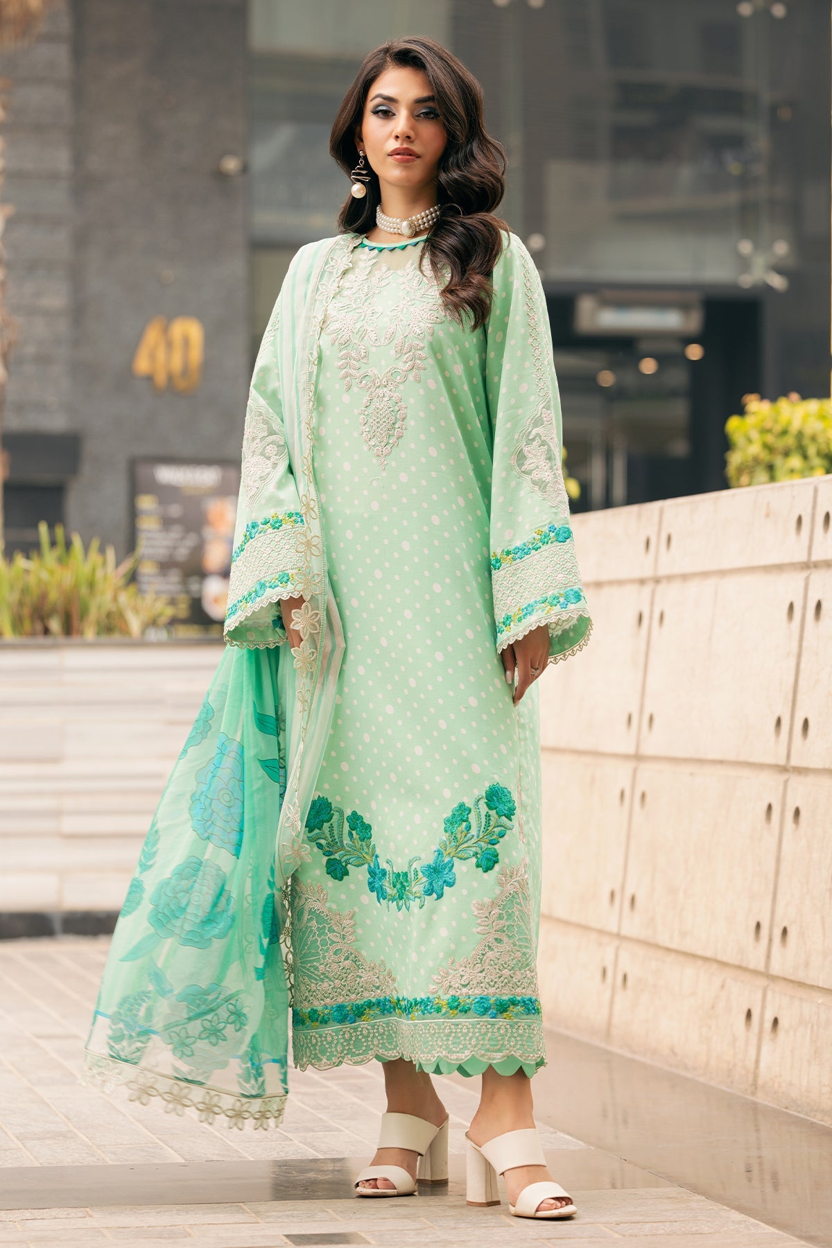 Charizma Swiss Miss Lawn Suit: Mint Green Pakistani Dress Perfect for Spring YourLibaas Charizma Swiss Miss Lawn Suit: Mint Green Pakistani Dress Perfect for Spring YourLibaas