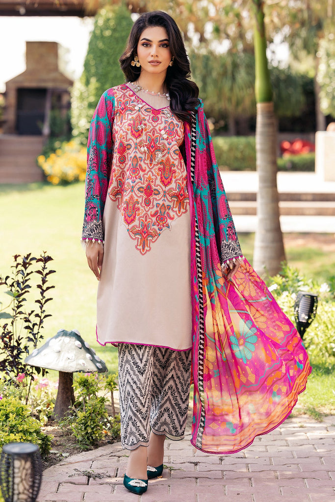 Charizma CPrints – Printed Lawn Shirt with Chiffon Dupatta and Trouser CP4-46