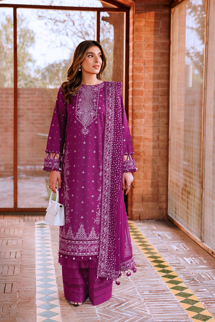 Farasha Dastoor Embroidered Lawn Collection 2024 - D 08 Tempting Berry main image 0
