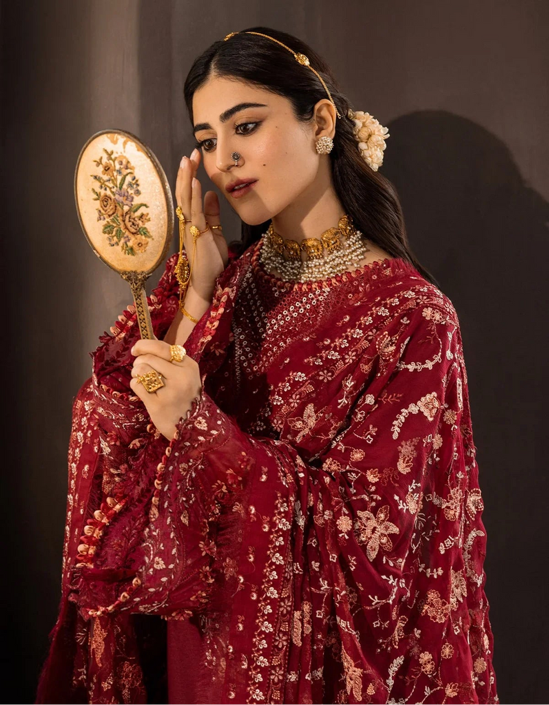 Kahf Karandi with Embroidered Chiffon – KKH-03  ROSELITH
