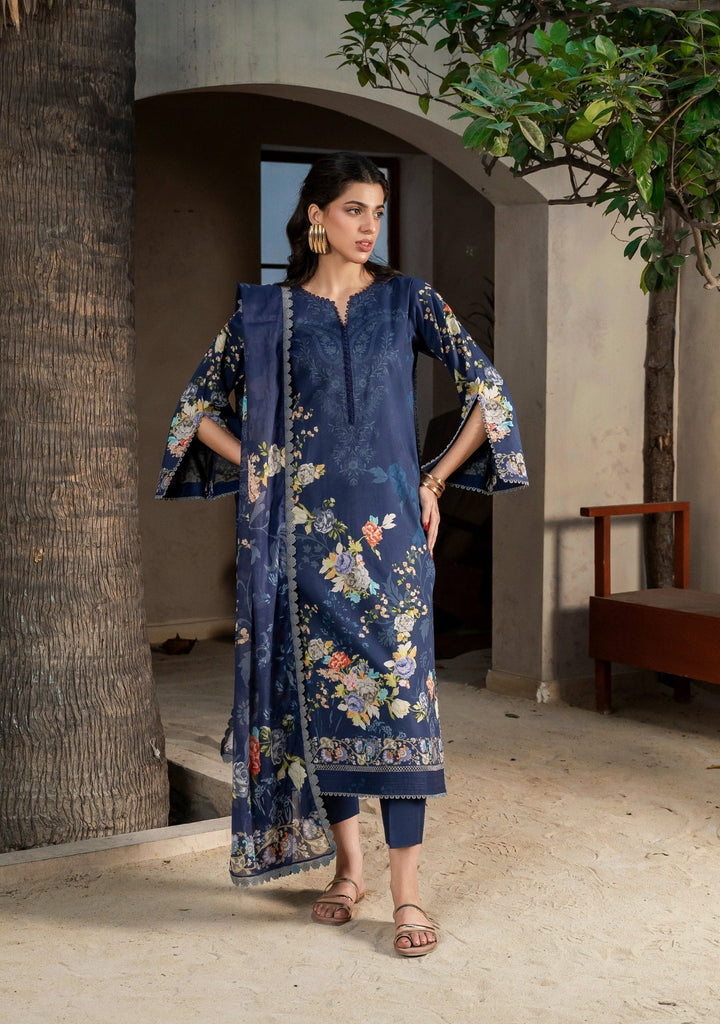Firdous Sunspell Lawn – D142 - Blueberry