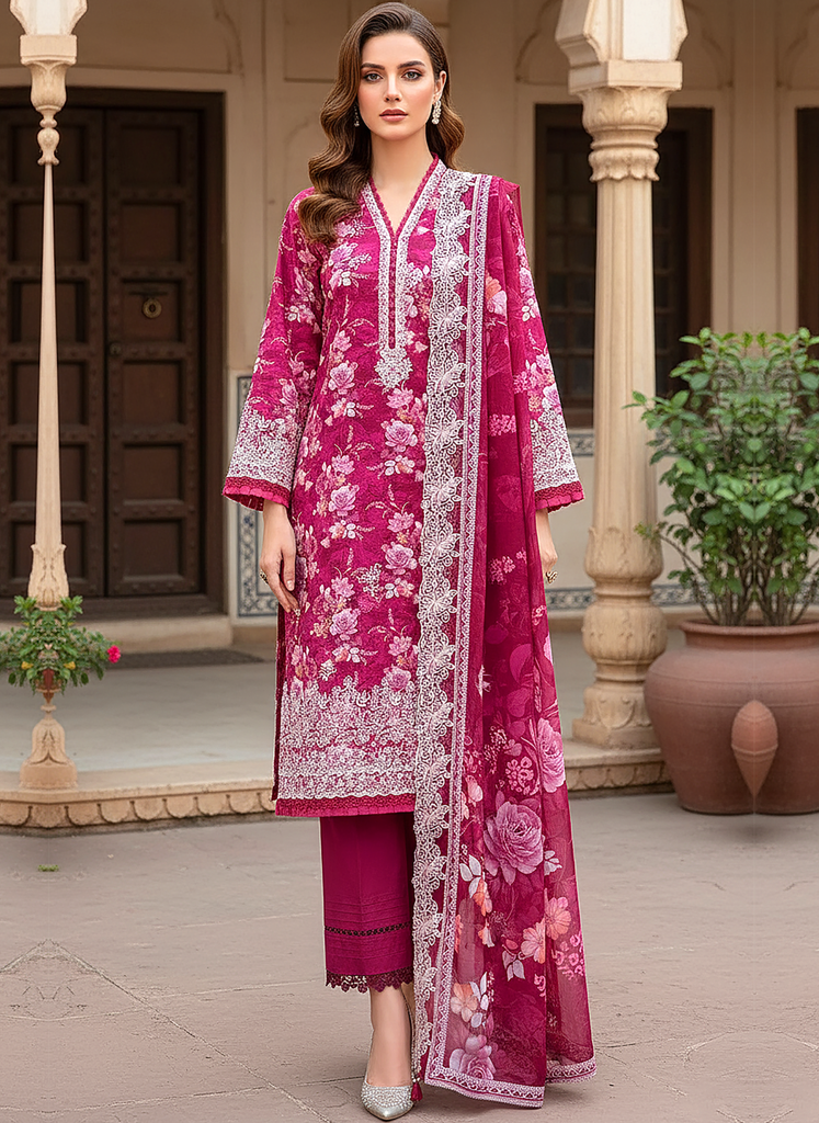 Lakhany Summer – Embroidered With Cutwork Dupatta LG-RL-0363