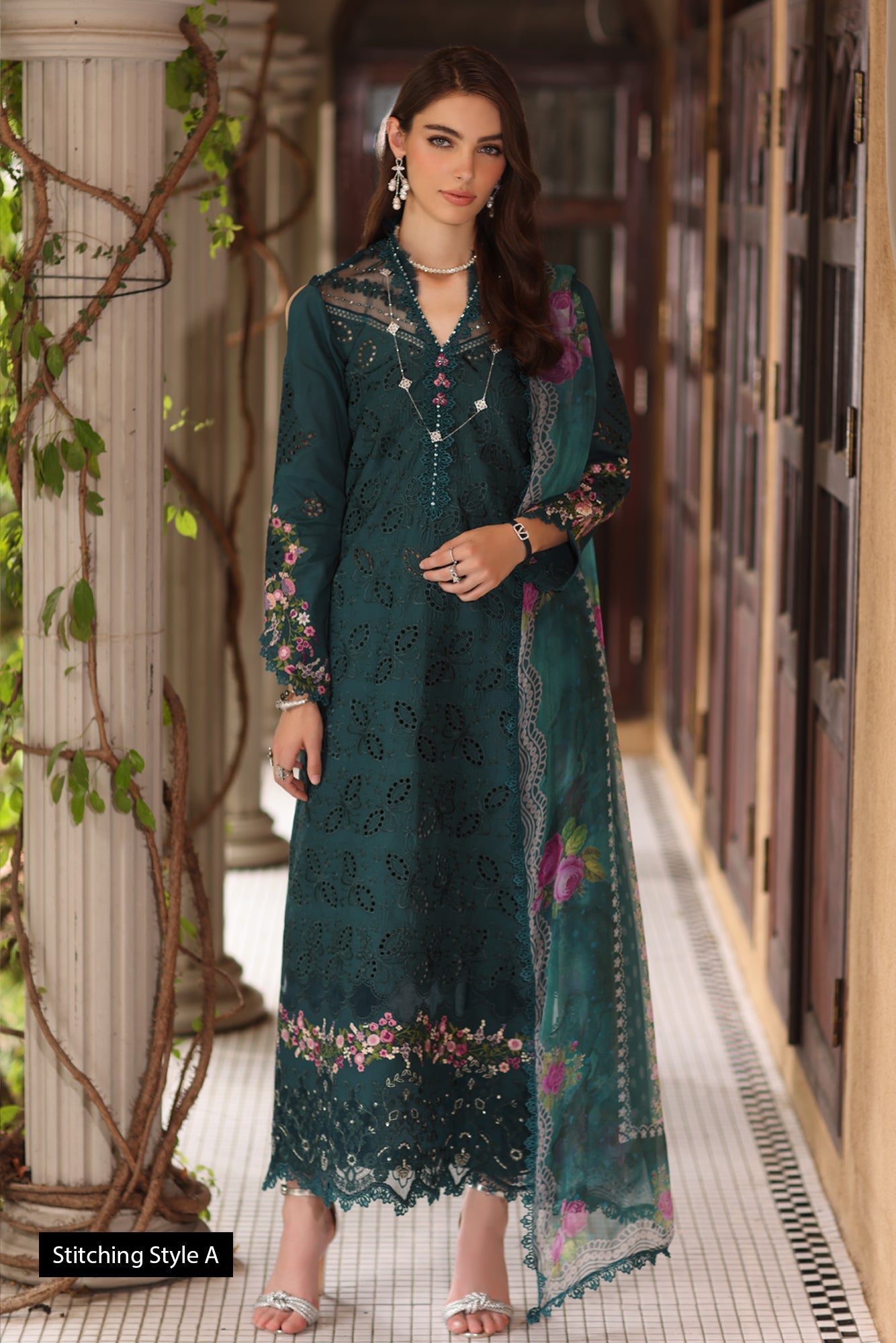 heels for dark green dress White Lily main image 0