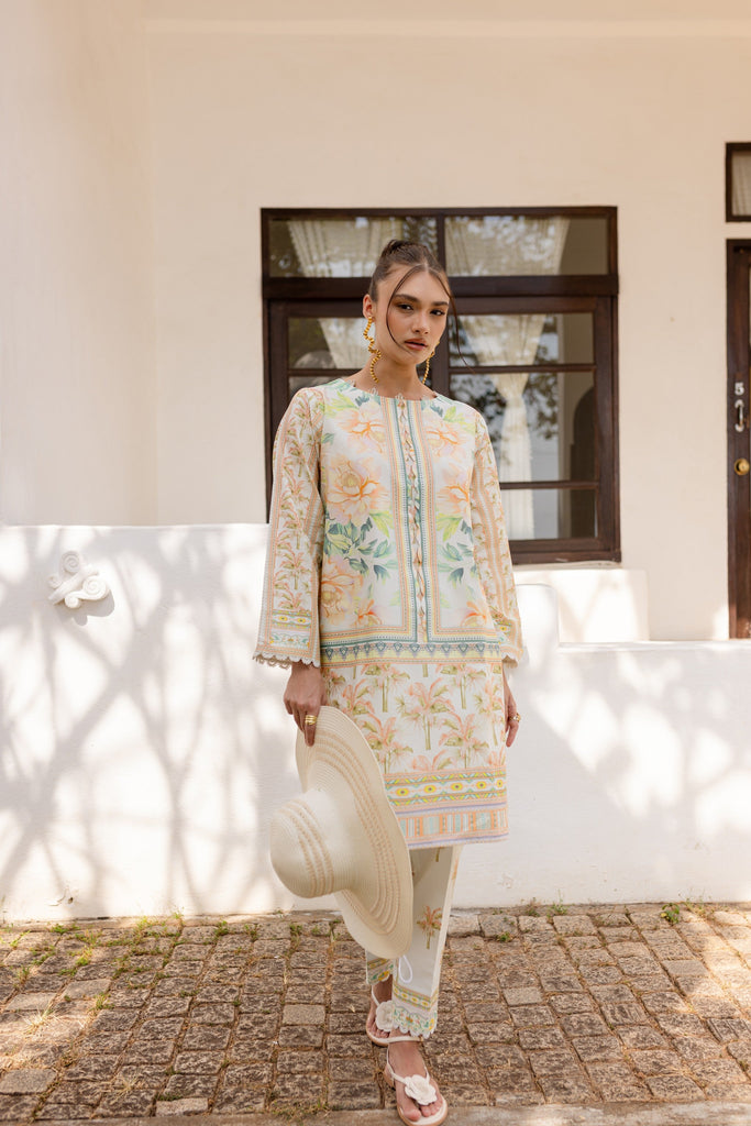 Aabyaan Co-ords 2PC RTW Lawn – ZAYEN AC-04