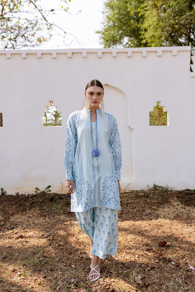 Aabyaan Co-ords 2PC RTW Lawn – AMEL AC-06