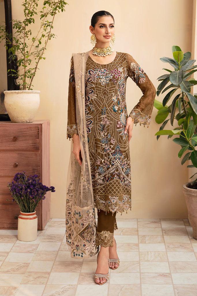 Ramsha Chevron Chiffon Formals – A-910