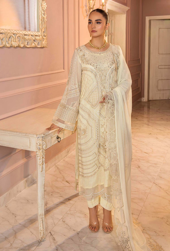 Ronak-e-Mehfil Embroidered Chiffon Semi-Stitched Formals – 15