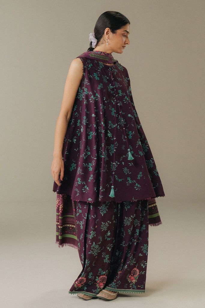 Zara Shahjahan Coco Prints Winter Edit V – Wild Fern-2B