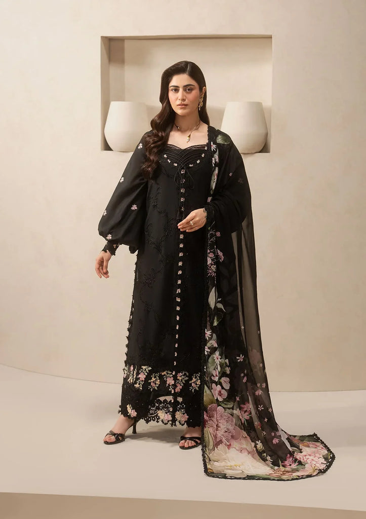 Elaf ECraft Chikankari Lawn – EHC-5A CHARCOAL
