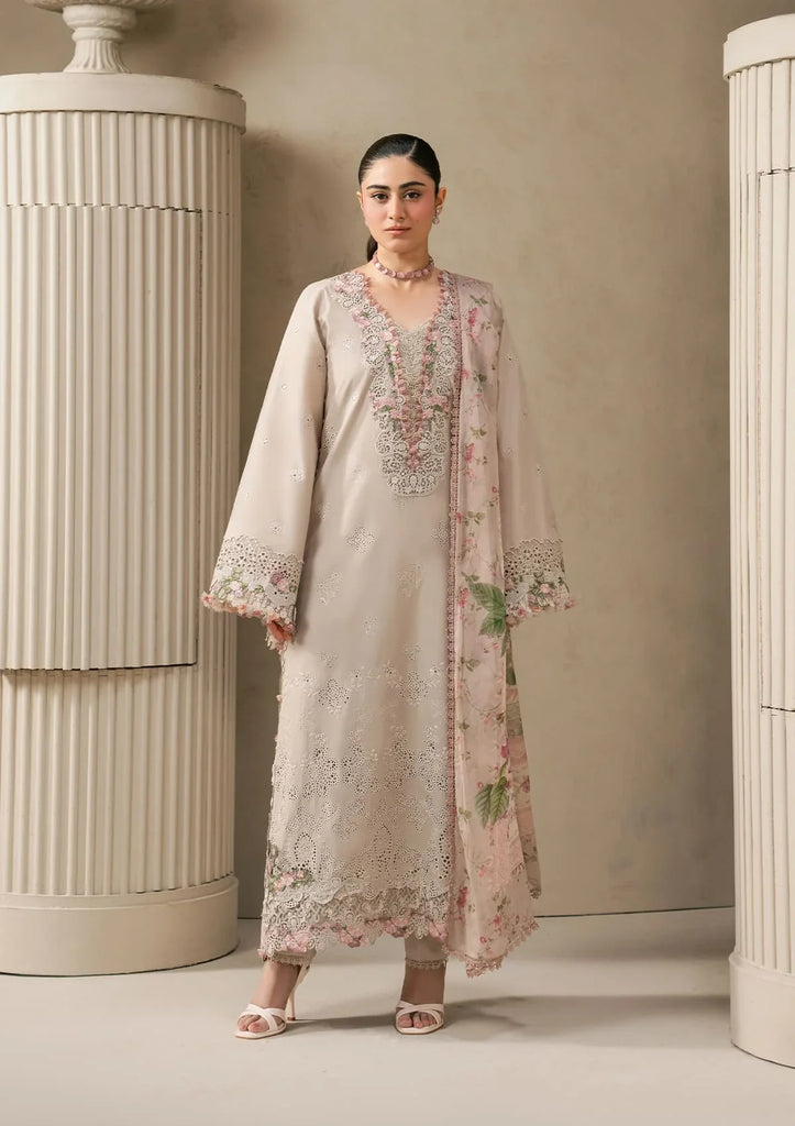 Elaf ECraft Chikankari Lawn – EHC-6B CLAY