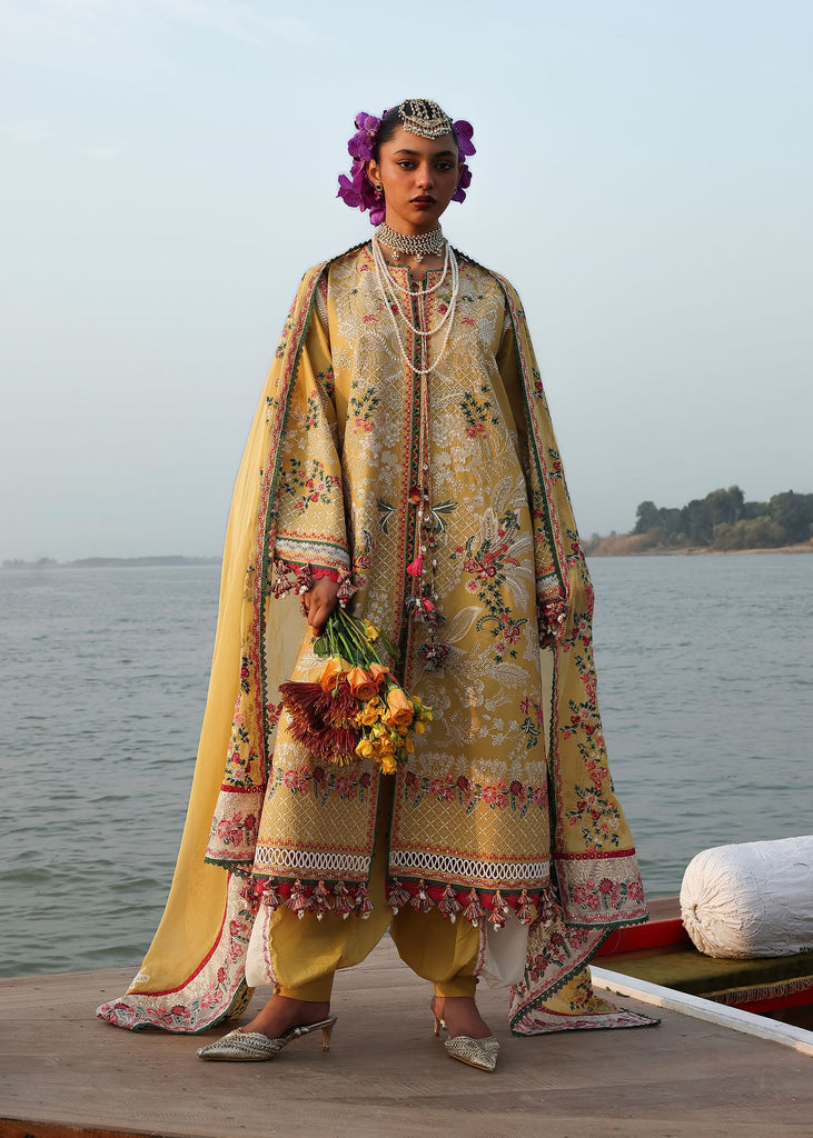 Hussain Rehar Luxury Lawn Eid Edit – Ochre