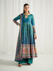 Gulaal Aira Printed Silk Formals – Azure