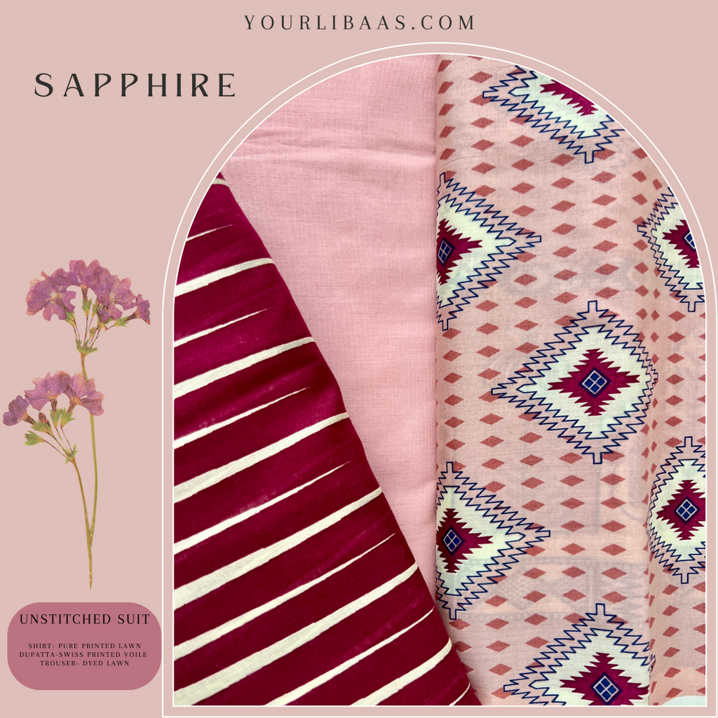 Sapphire Day to Day  Printed Lawn 2023 - D- 24