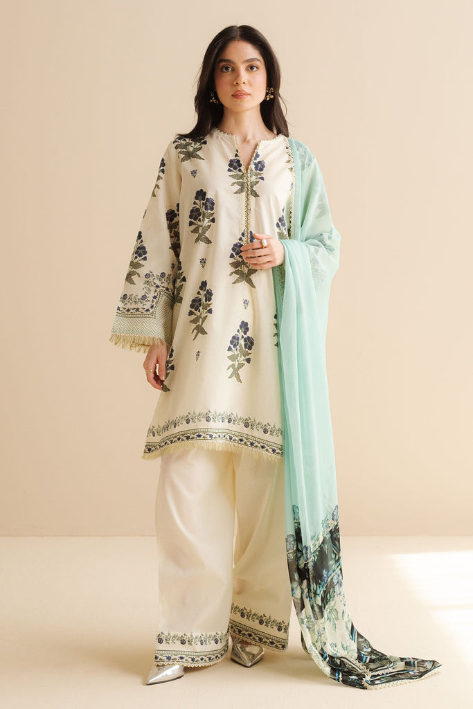 Zara Shahjahan Coco Prints Lawn Drop II – Raya-2B