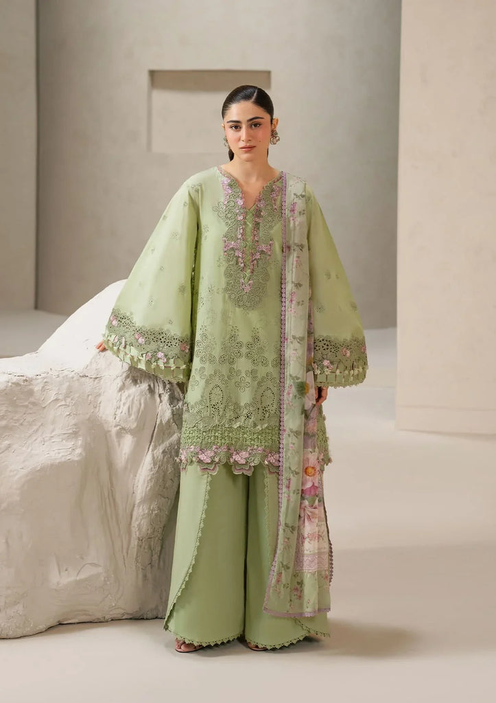 Elaf ECraft Chikankari Lawn – EHC-6A BASIL